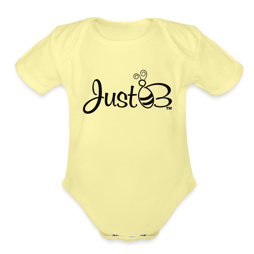Just B Organic Short Sleeve Baby Bodysuit - washed yellow
