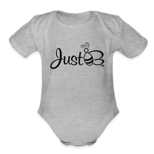 Load image into Gallery viewer, Just B Organic Short Sleeve Baby Bodysuit - heather grey
