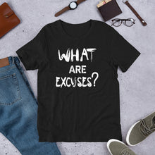 Load image into Gallery viewer, What Are Excuses? Special Edition Greek (Multi-Color) Unisex Short Sleeve T-Shirt