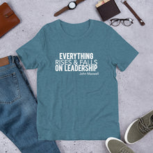 Load image into Gallery viewer, Everything Rises and Falls on Leadership -Unisex Short Sleeve T-Shirt