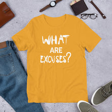 Load image into Gallery viewer, What Are Excuses? Special Edition Greek (Multi-Color) Unisex Short Sleeve T-Shirt