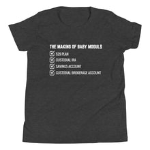 Load image into Gallery viewer, The Making of Baby Mogul$ - Youth Unisex Short Sleeve T-Shirt