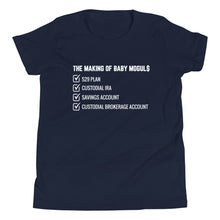 Load image into Gallery viewer, The Making of Baby Mogul$ - Youth Unisex Short Sleeve T-Shirt