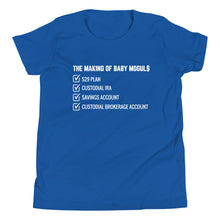 Load image into Gallery viewer, The Making of Baby Mogul$ - Youth Unisex Short Sleeve T-Shirt