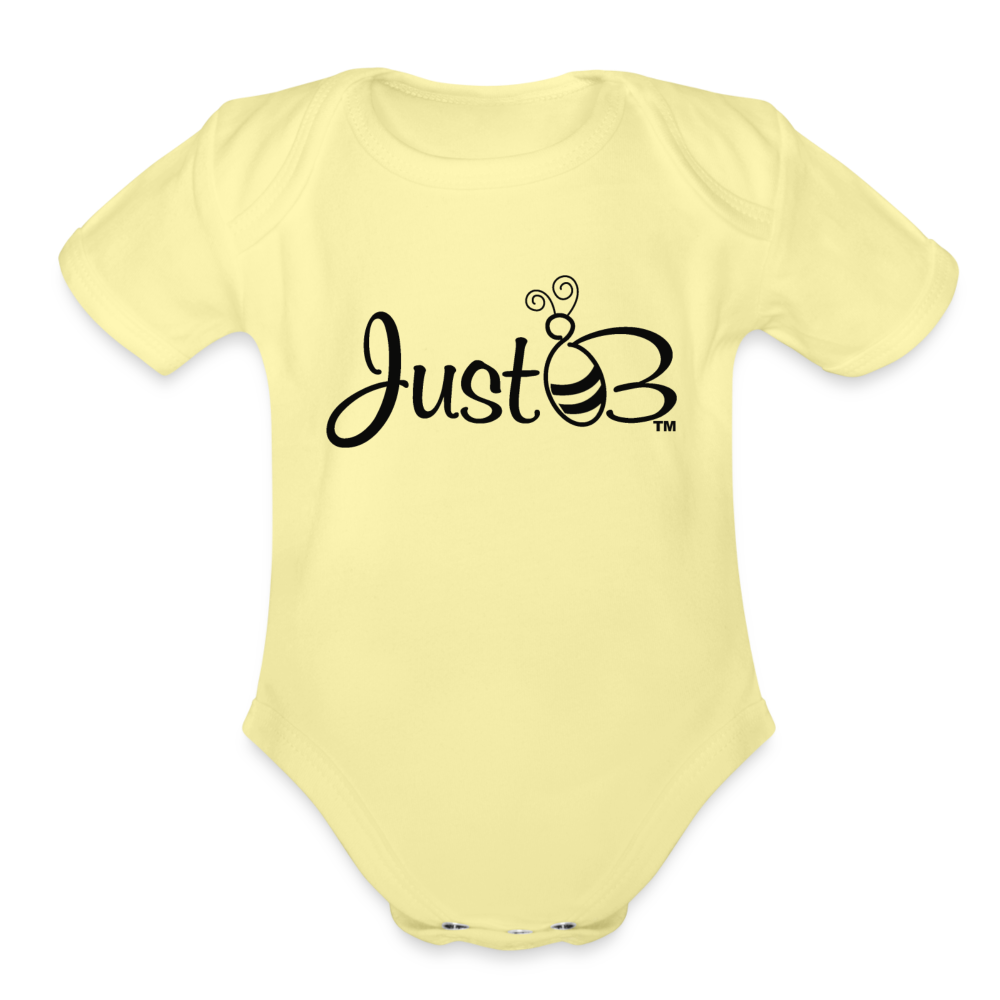 Just B Organic Short Sleeve Baby Bodysuit - washed yellow