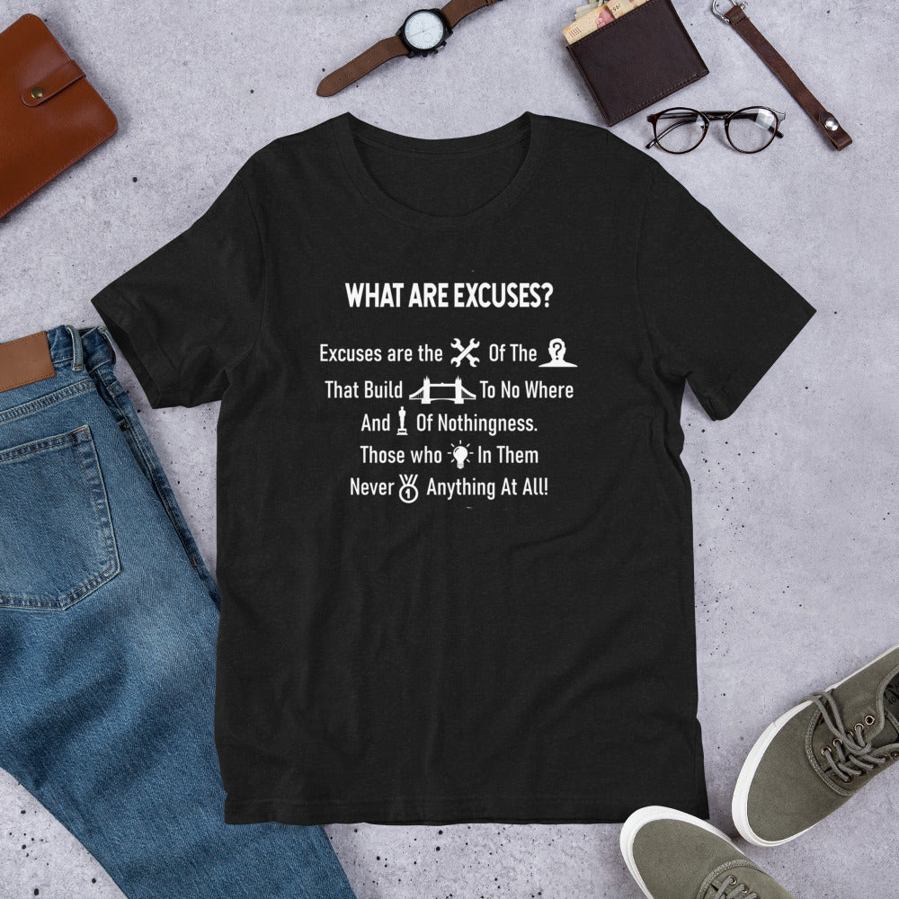 What Are Excuses? Special Edition Greek Poem (Multi-Color) Unisex Short Sleeve T-Shirt